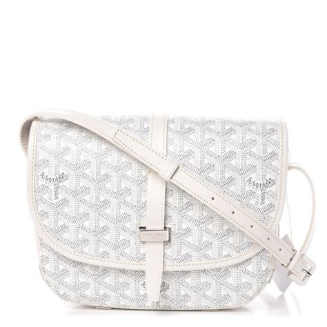 goyard belvedere pm white|goyard belvedere bag price.